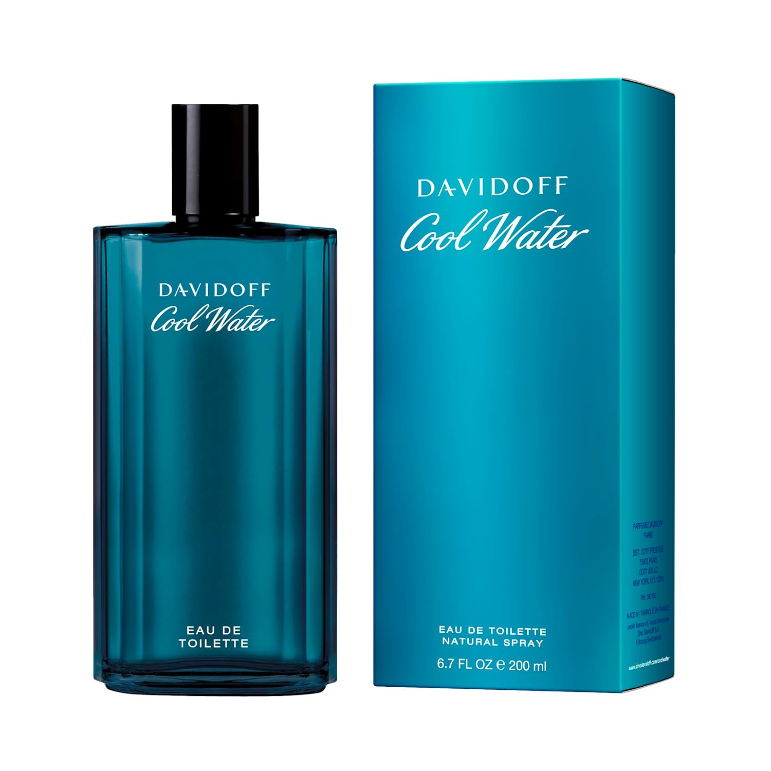 Eau de Toilette Davidoff Cool Water – Cologne aromatique pour hommes – Avec des notes de coriandre, de menthe, de lavande et d'ambre – Parfums de luxe pour hommes – Parfum longue durée